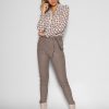 Women Studio AR Pants And Jumpsuits | Lotte, Leather Paperbag Trousers Taupe