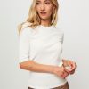 Women Closed Tops And Blouses | Cotton/Modal Mix Top Ecru