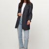 Women Copenhagen Muse Blazers And Jackets | Viscose Mix Blazer With Pinstripe Dark Grey