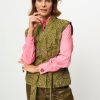 Women POM Amsterdam Blazers And Jackets | Eco Vero Viscose Gilet With Quilted Pattern Green