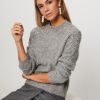 Women Second Female Sweaters And Cardigans | Sparkling, Mohair Mix Melange Jumper Grey