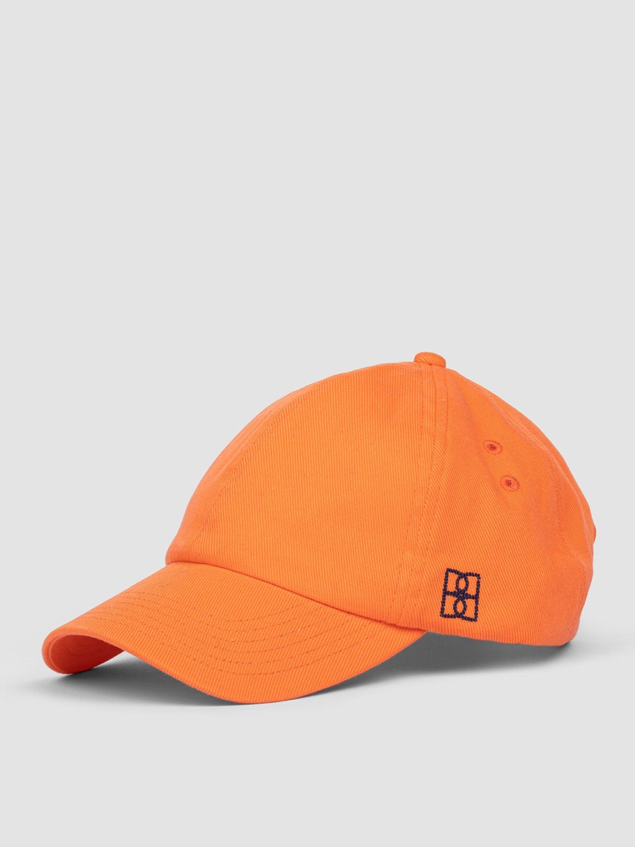 Women Bellerose Hats And Beanies | Bace, Woven Logo Cap Orange