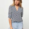 Women Studio Anneloes Tops And Blouses | Jacky Daisy, Heavy Travel Jersey Top With Print Dark Blue