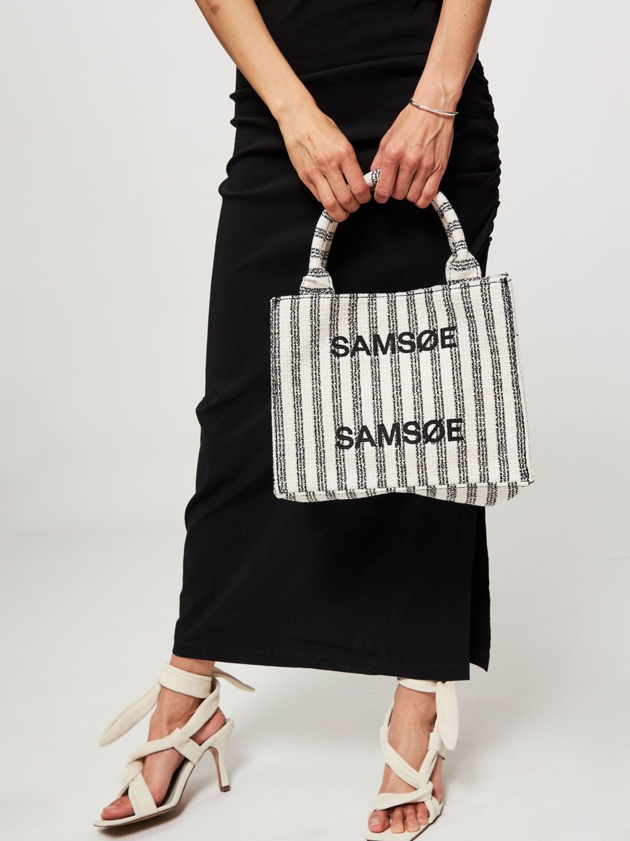 Women Samsoe Samsoe Bags | Betty, Cotton Mix Logo Hand Bag Sand