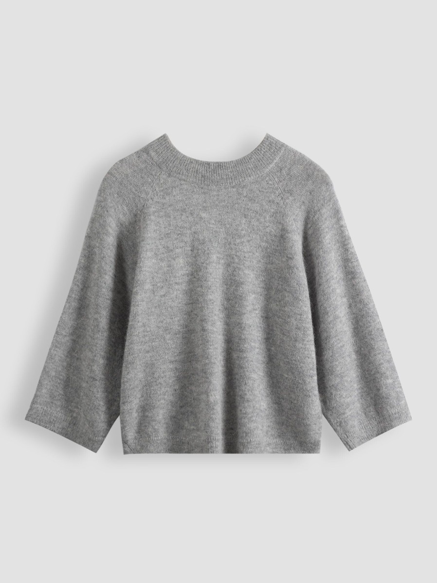 Women Zenggi Sweaters And Cardigans | Alpaca Mix Melange Jumper Grey