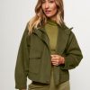 Women Yaya Outerwear | Wool Mix Jacket Army