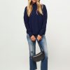 Women Drykorn Sweaters And Cardigans | Liora, Wool Turtleneck Dark Blue