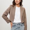 Women Co'Couture Blazers And Jackets | Vida, Viscose Mix Cropped Blazer Lightbrown