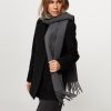 Women Samsoe Samsoe Scarves | Tina, Alpaca Mix Scarf Bluegrey