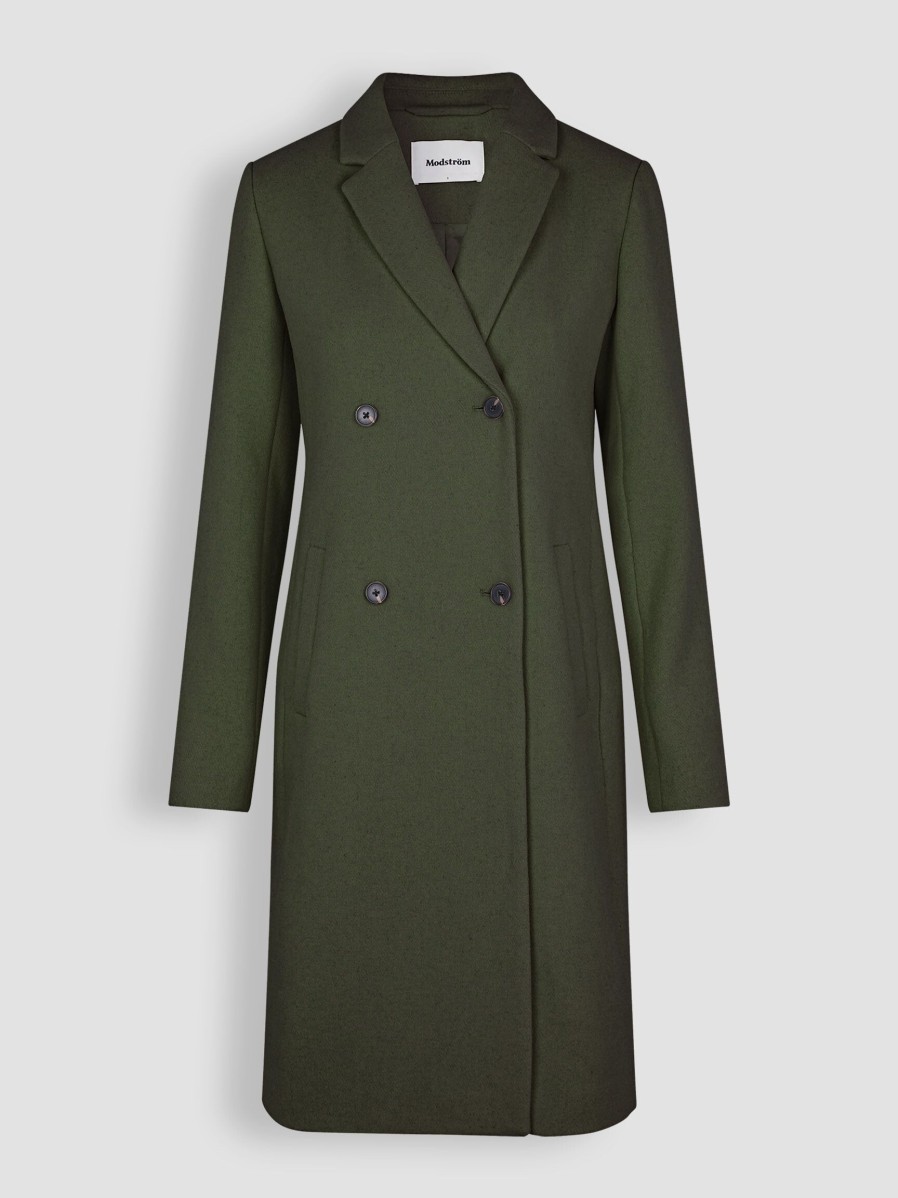 Women Modstrom Outerwear | Odelia, Wool Mix Coat Army