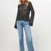 Women Second Female Sweaters And Cardigans | Nira, Viscose Mix Jumper With Lurex Black