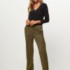 Women Yaya Pants And Jumpsuits | Viscose Mix Trousers With Pattern Army