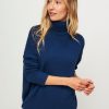 Women Majestic Filatures Sweaters And Cardigans | Cashmere Turtleneck Dark Blue