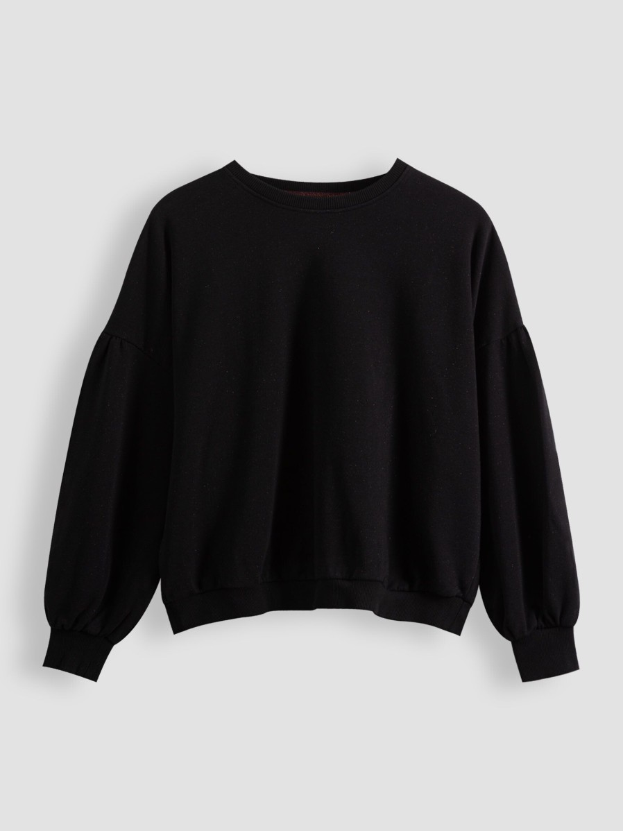 Women Sessun Sweaters And Cardigans | Yunoluz, Cotton Sweater With Lurex Black