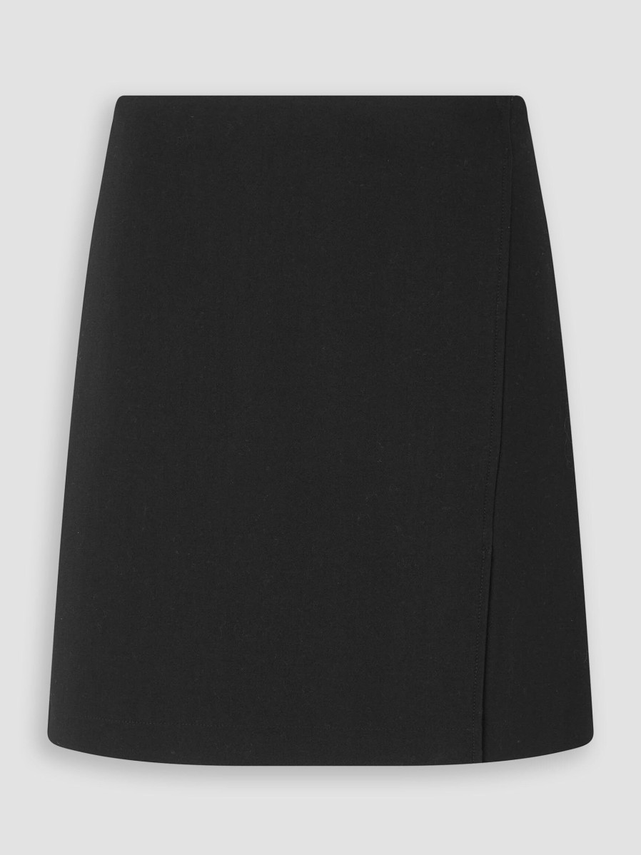 Women Modstrom Skirts | Gale, Rayon Mix A-Line Skirt Black