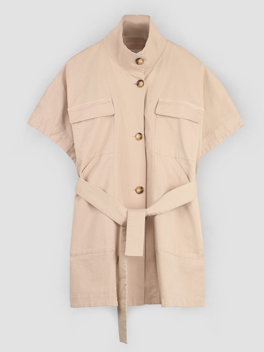 Women Rabens Saloner Outerwear | Bianca, Cotton Oversized Jacket Ecru