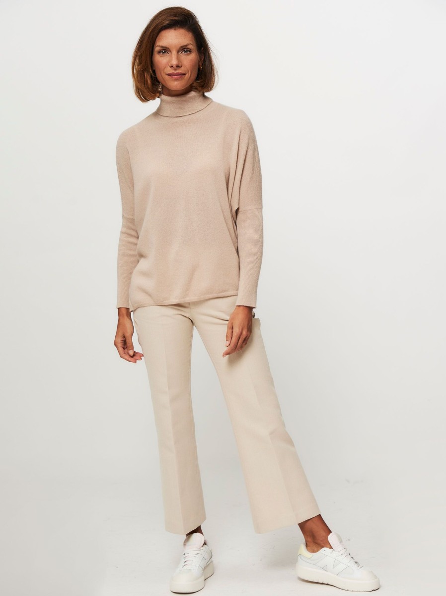 Women Absolut Cashmere Sweaters And Cardigans | Clara, Cashmere Turtleneck Sand