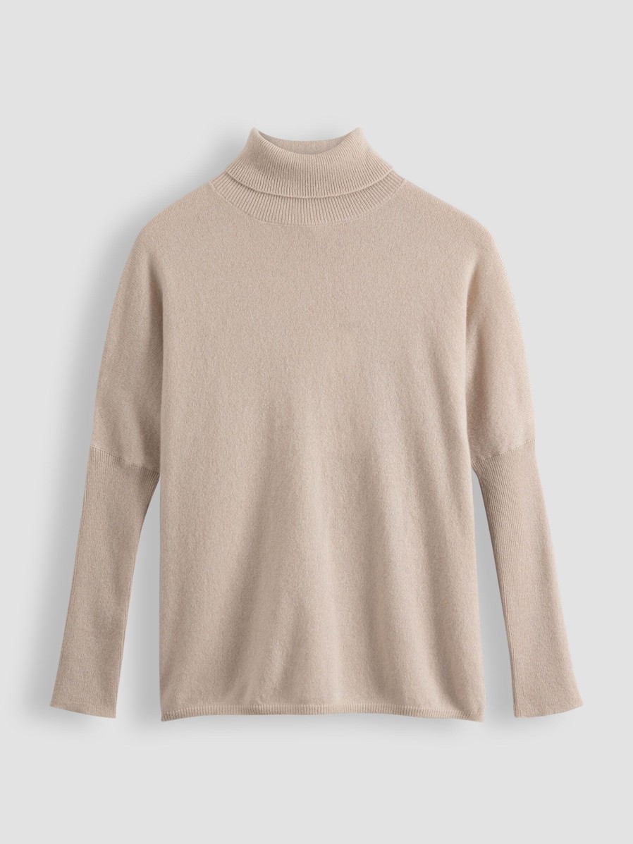 Women Absolut Cashmere Sweaters And Cardigans | Clara, Cashmere Turtleneck Sand