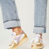 Women Diadora Sneakers | Mi Basket, Leather Metallic Sneakers Gold Colour