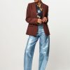 Women Essentiel Antwerp Blazers And Jackets | Emerge, Woven Blazer Brown