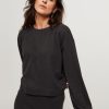 Women American Vintage Sweaters And Cardigans | Rakabay, Cotton Mix Sweater Dark Grey