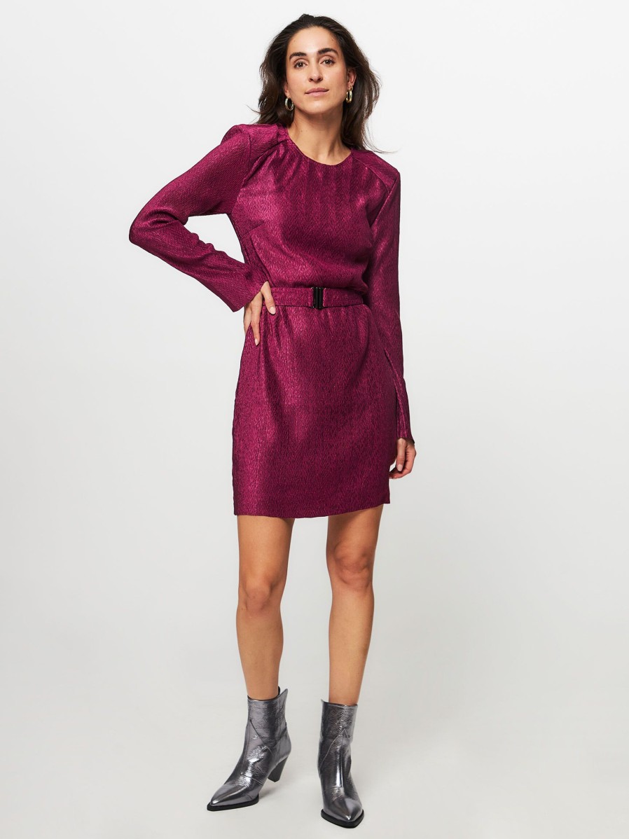 Women Dante 6 Dresses And Tunics | Arone, Woven Plisse Dress Purple