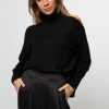 Women Second Female Sweaters And Cardigans | Juva, Wool Mix Turtleneck Black