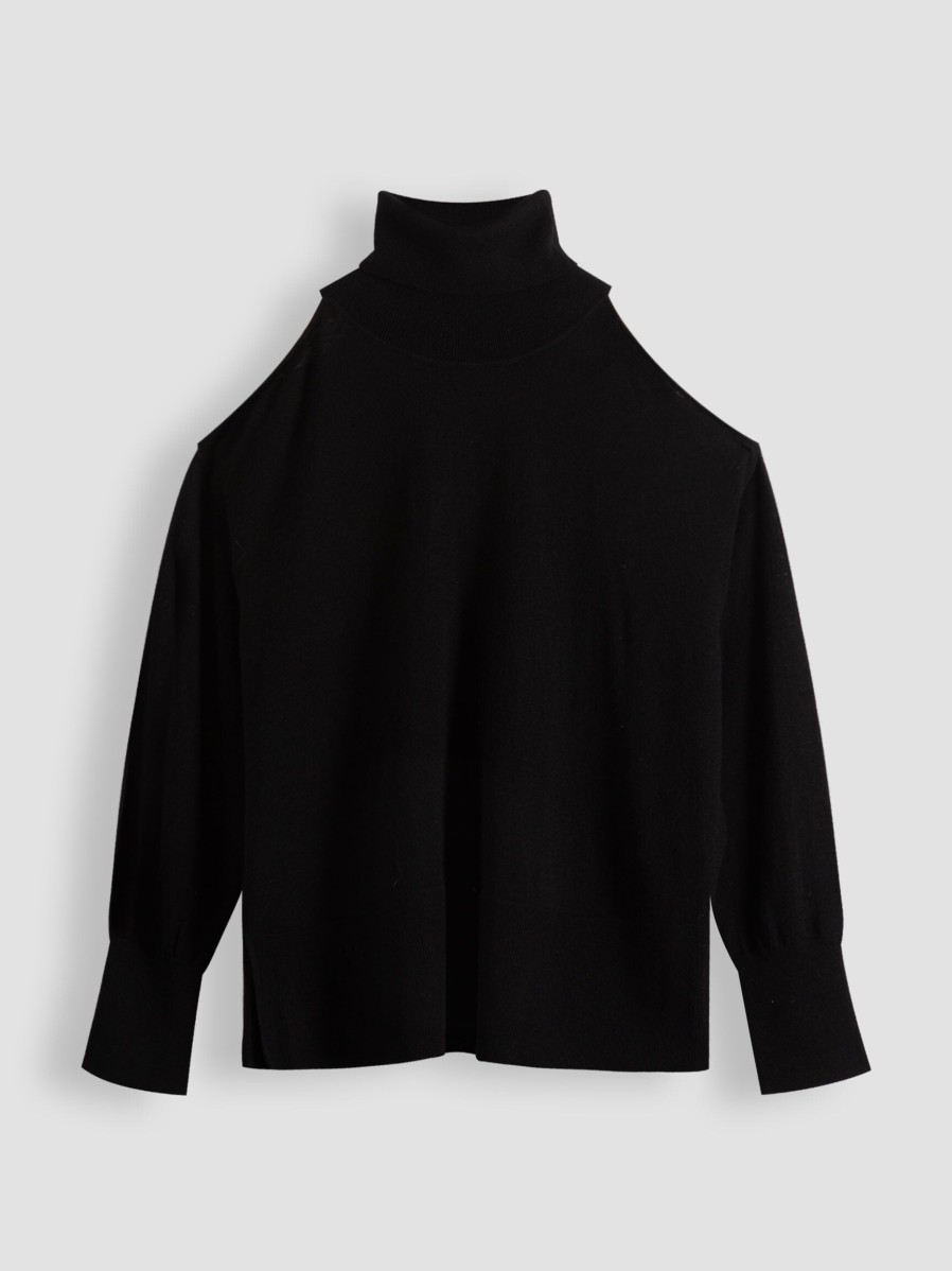 Women Second Female Sweaters And Cardigans | Juva, Wool Mix Turtleneck Black