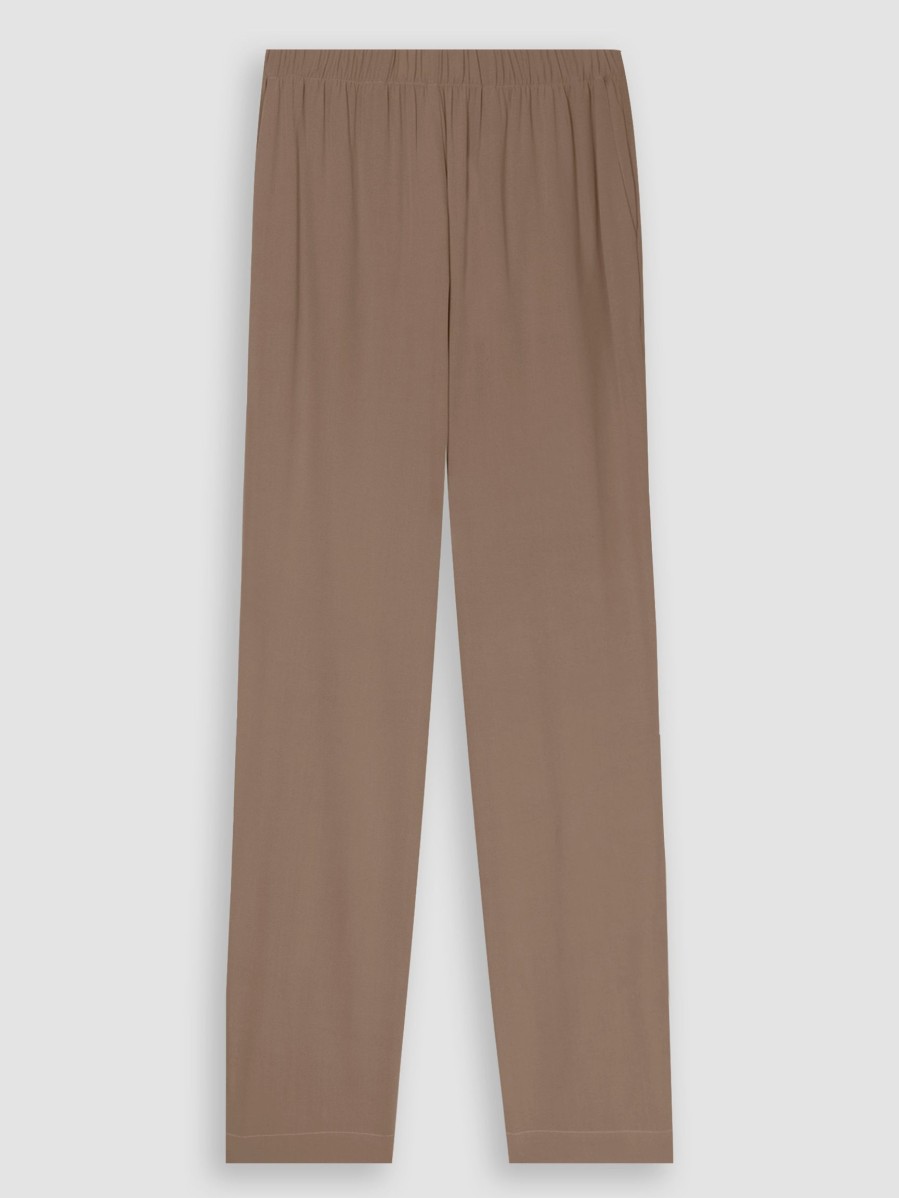 Women Knit-ted Pants And Jumpsuits | Yve, Viscose Trousers Taupe