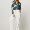 Women La Fee Maraboutee Tops And Blouses | Lalla, Cotton Blouse With Print Turquoise