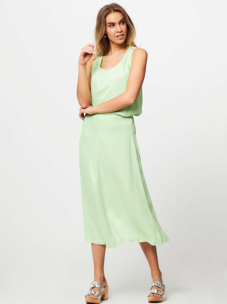 Women Drykorn Skirts | Bente, Viscose A-Line Skirt Apple Green