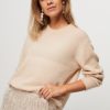 Women Munthe Sweaters And Cardigans | Lizza, Wool Mix Jumper Sand