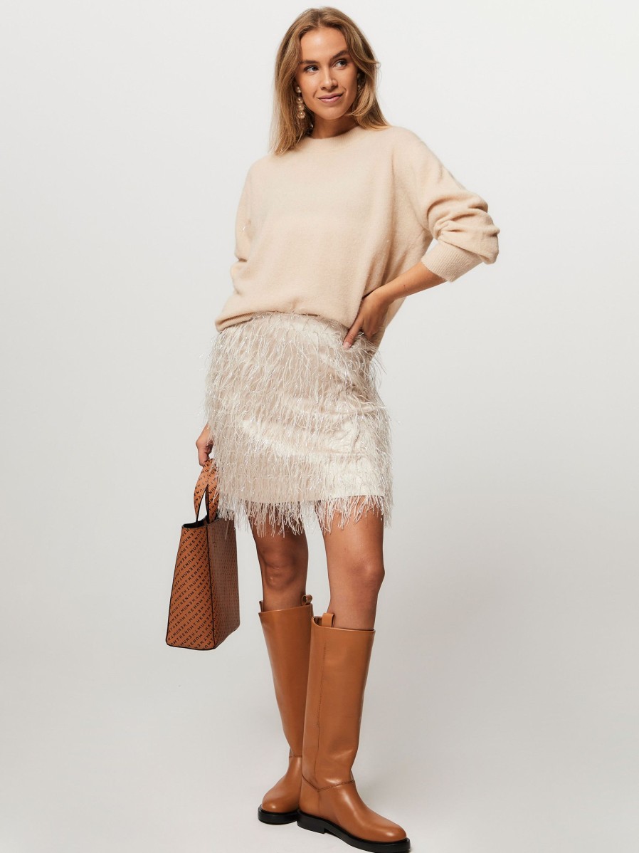 Women Munthe Sweaters And Cardigans | Lizza, Wool Mix Jumper Sand