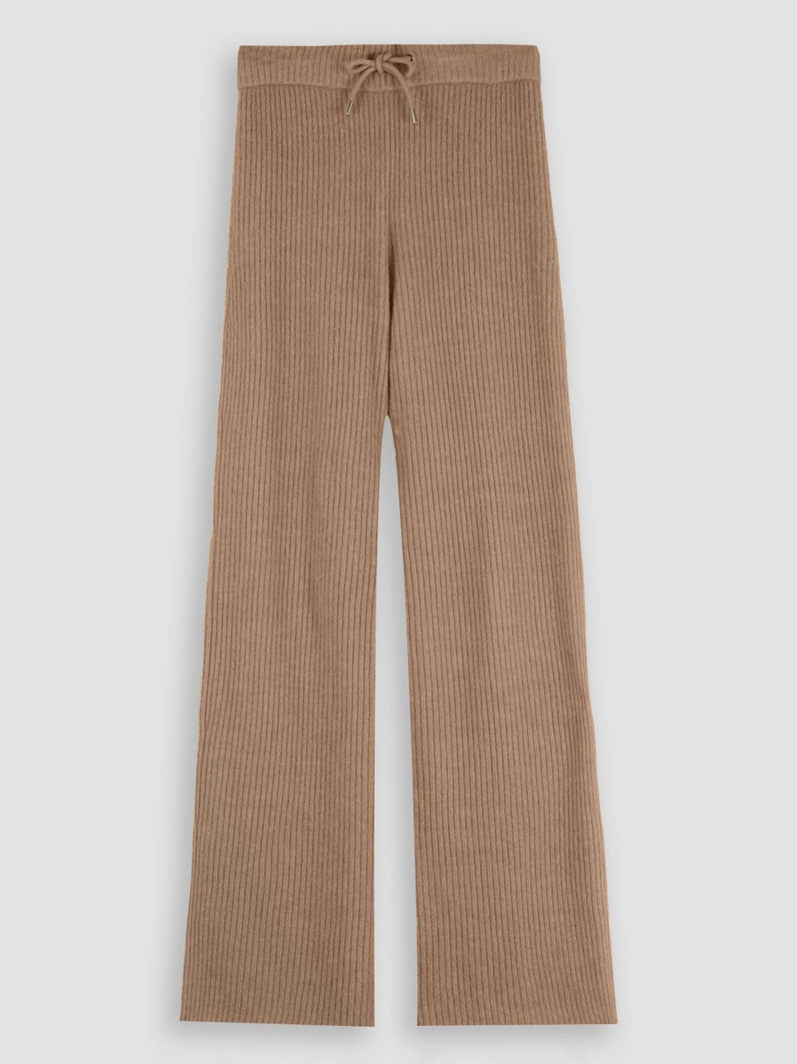 Women Notes du Nord Pants And Jumpsuits | Avery, Wool Mix Rib Palazzo Taupe