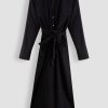 Women Xirena Dresses And Tunics | Clio, Cotton Button Down Dress Black