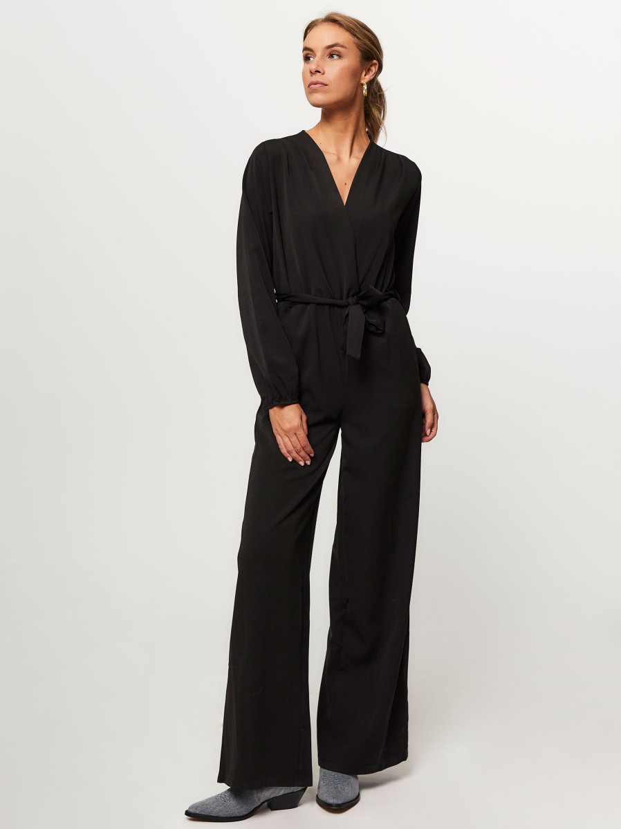 Women Freebird Pants And Jumpsuits | Deby, Viscose Mix Jumpsuit Black