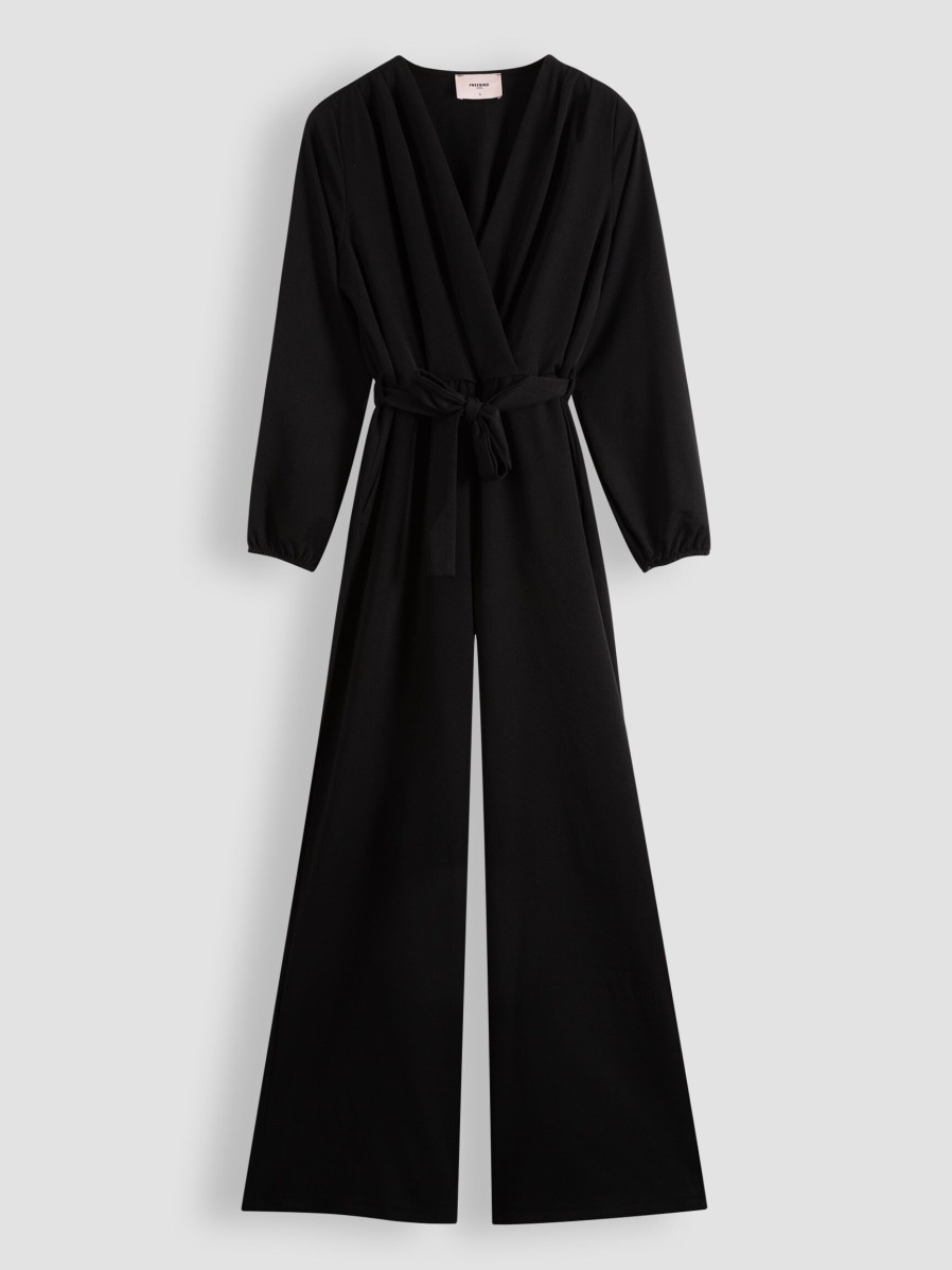 Women Freebird Pants And Jumpsuits | Deby, Viscose Mix Jumpsuit Black