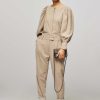 Women Ruby Tuesday Pants And Jumpsuits | Reegan, Viscose Mix Melange Trousers Sand