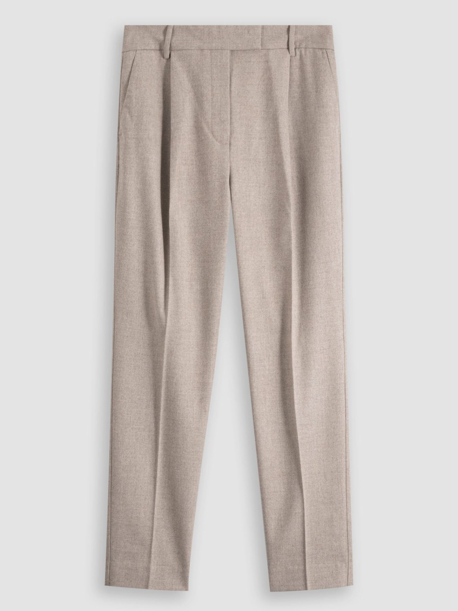 Women Ruby Tuesday Pants And Jumpsuits | Reegan, Viscose Mix Melange Trousers Sand