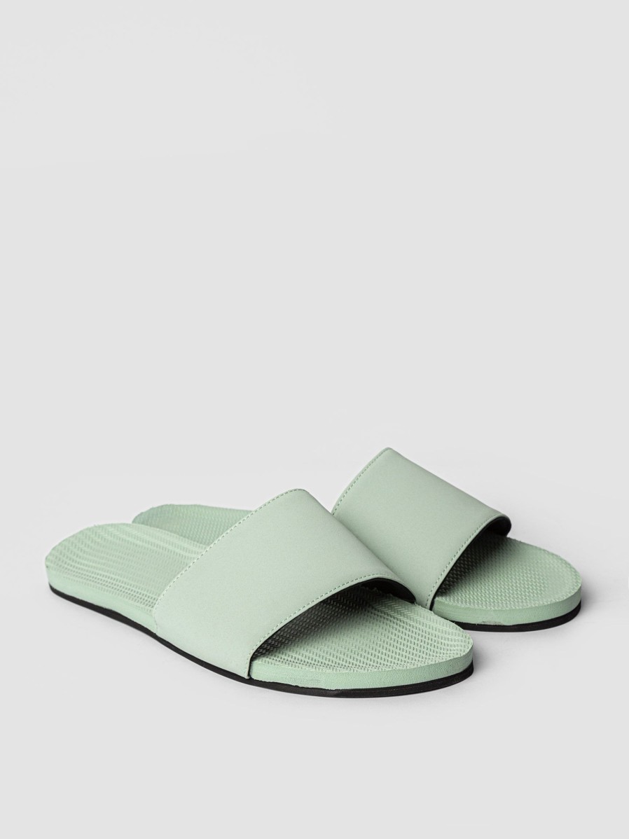 Women Indosole Flip Flops | Recycled Rubber Flip Flops Mint Green