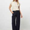 Women Lollys Laundry Pants And Jumpsuits | Tyler, Viscose Mix Trousers With Pin Stripe Dark Blue