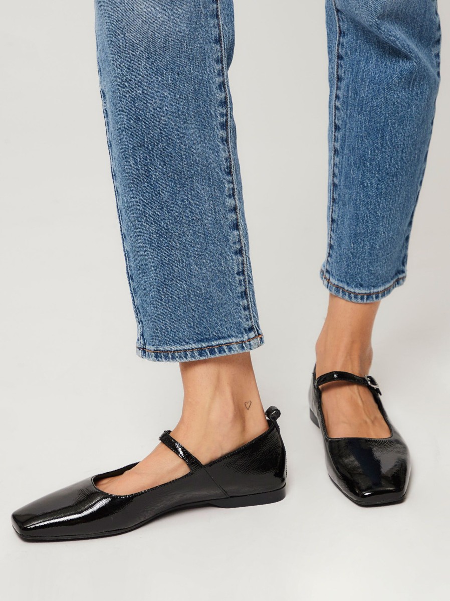 Women Vagabond Shoemakers Ballet Flats And Loafers | Delia, Patent Leather Ballerinas Black