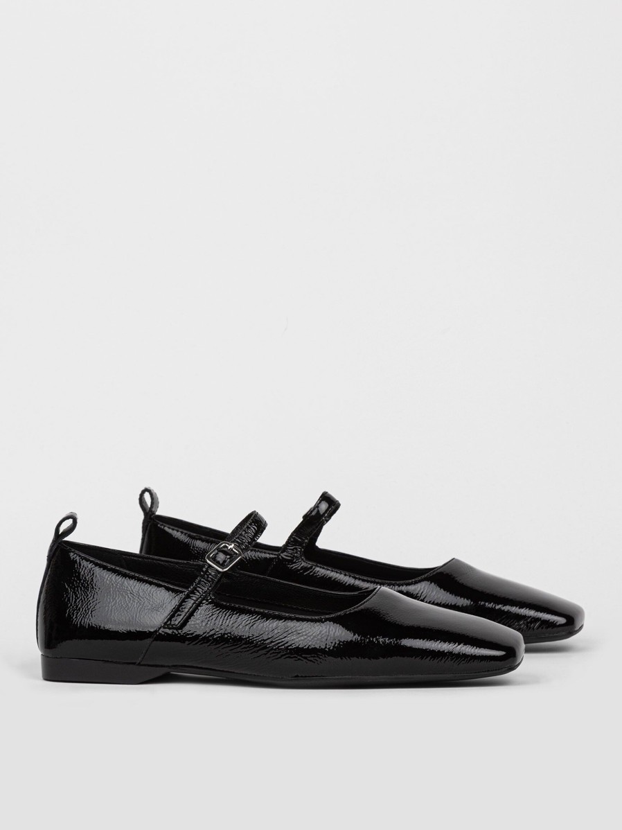 Women Vagabond Shoemakers Ballet Flats And Loafers | Delia, Patent Leather Ballerinas Black