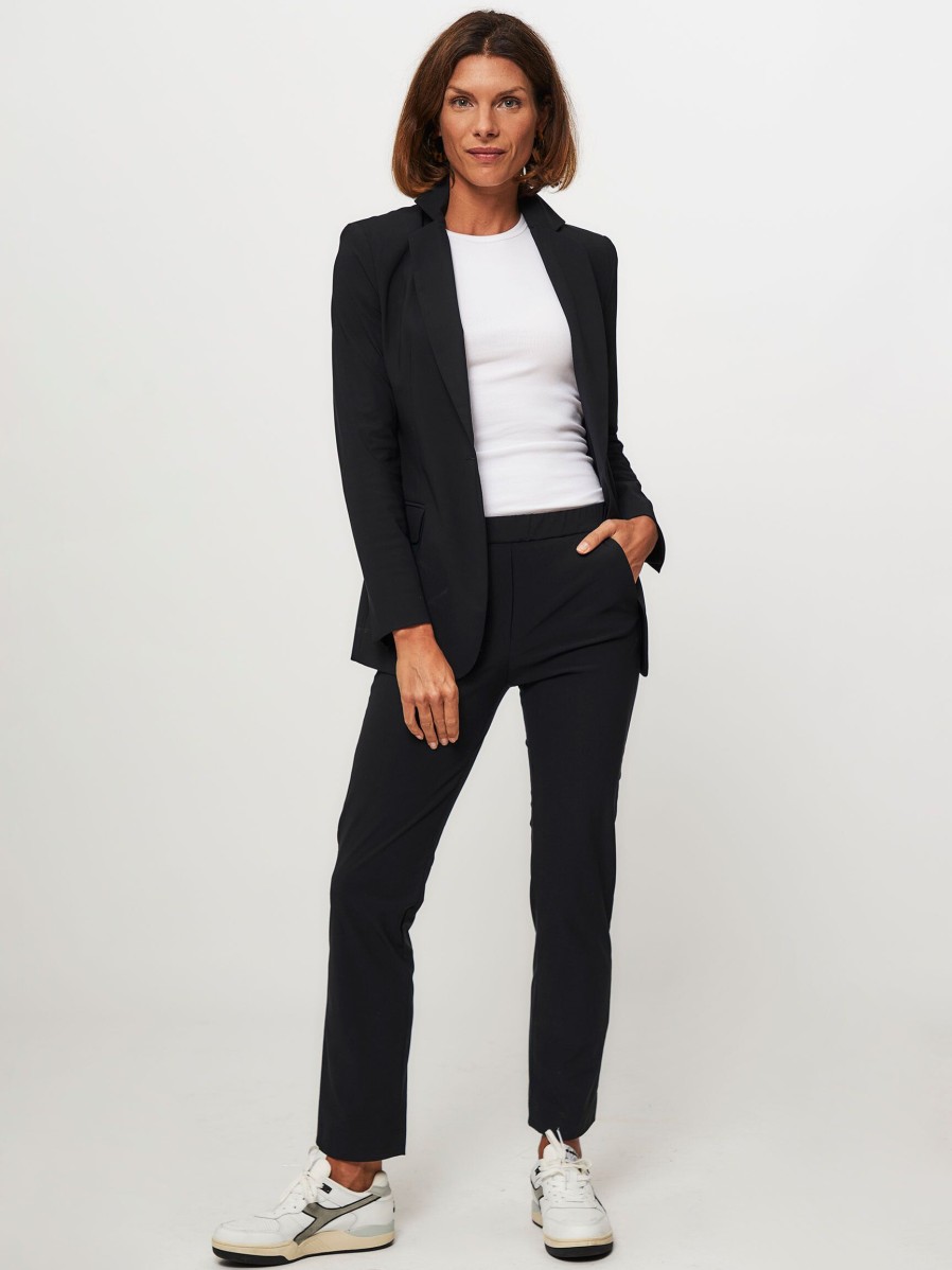 Women Trvl Drss Pants And Jumpsuits | Travel Jersey Trousers Black