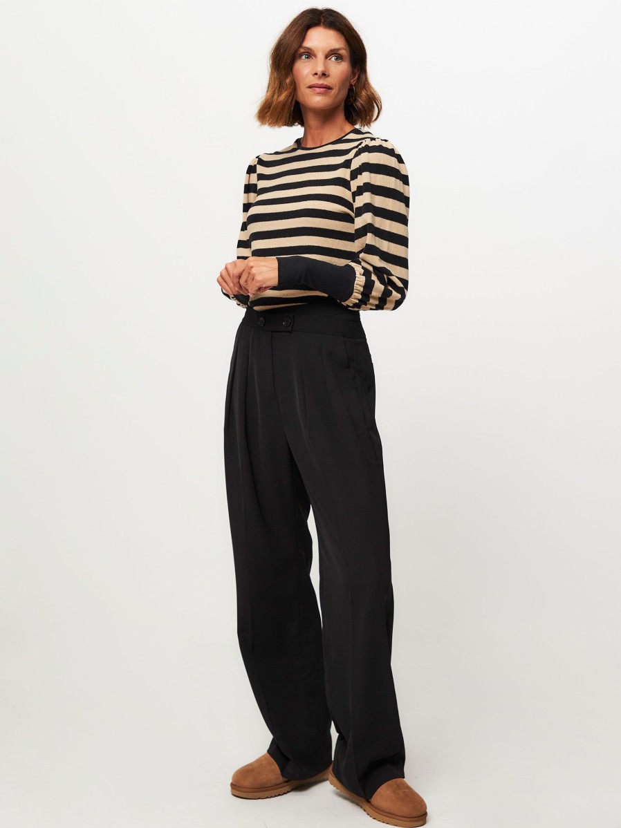 Women Bellerose Sweaters And Cardigans | Vidoum, Cotton Mix Jumper With Striped Pattern Sand