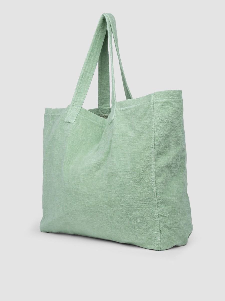 Women Speezys Bags | Xxl Lined, Cotton Terry Shopper Light Green