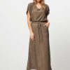 Women Humanoid Skirts | Darrow, Cupro/Viscose Mix A-Line Skirt Browngrey