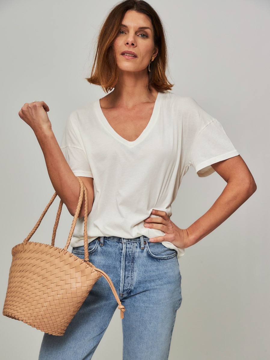 Women American Vintage Tops And Blouses | Devon, Cotton Slub Top Off White