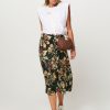 Women Bellerose Skirts | Anemone, Ecovero Viscose Skirt With Print Dark Green