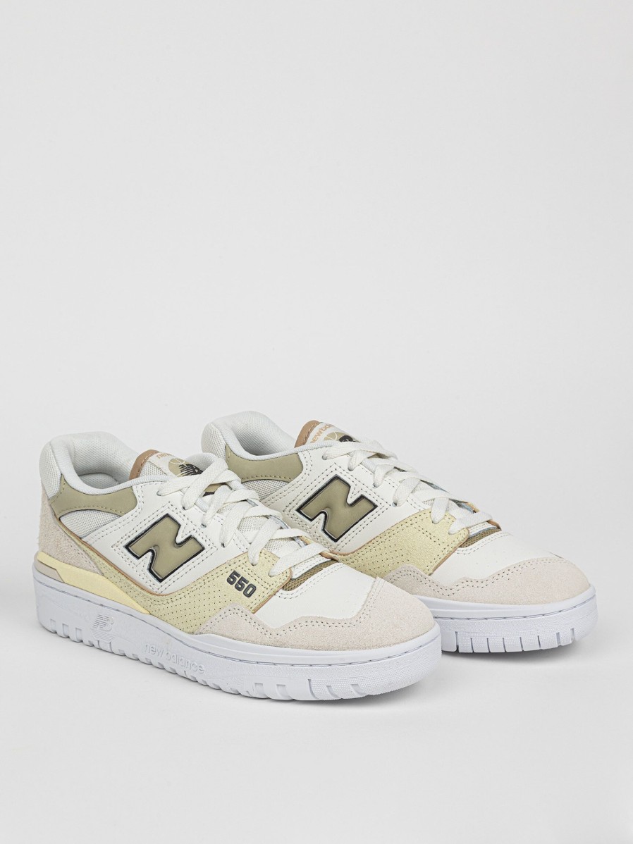 Women New Balance Sneakers | Bb550, Suede Sneakers Ecru